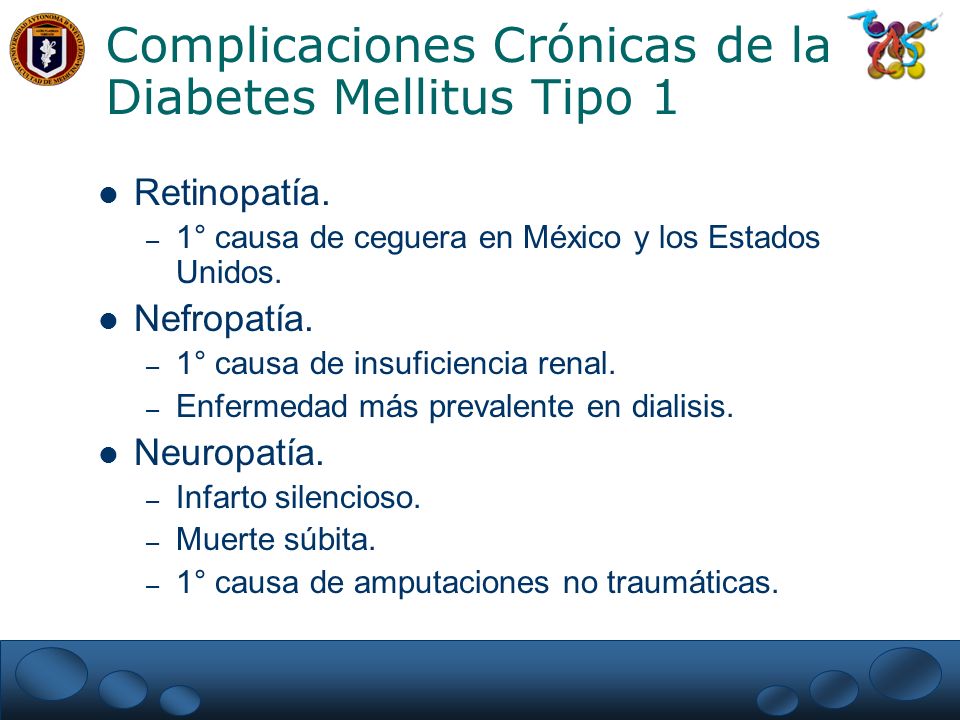 diabetes tipo # 1 causa de muerte en niños